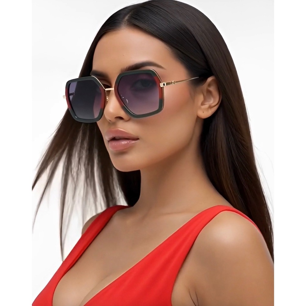 Oversized Sunglasses Women Trendy‎ Fashion Shades UV Protection Designer Style